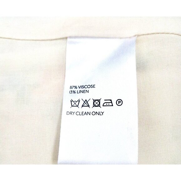 NEW! Free People Like a Lady Citrus Lemon Print Summer Dress Linen Blend Ivory L - Picture 14 of 14